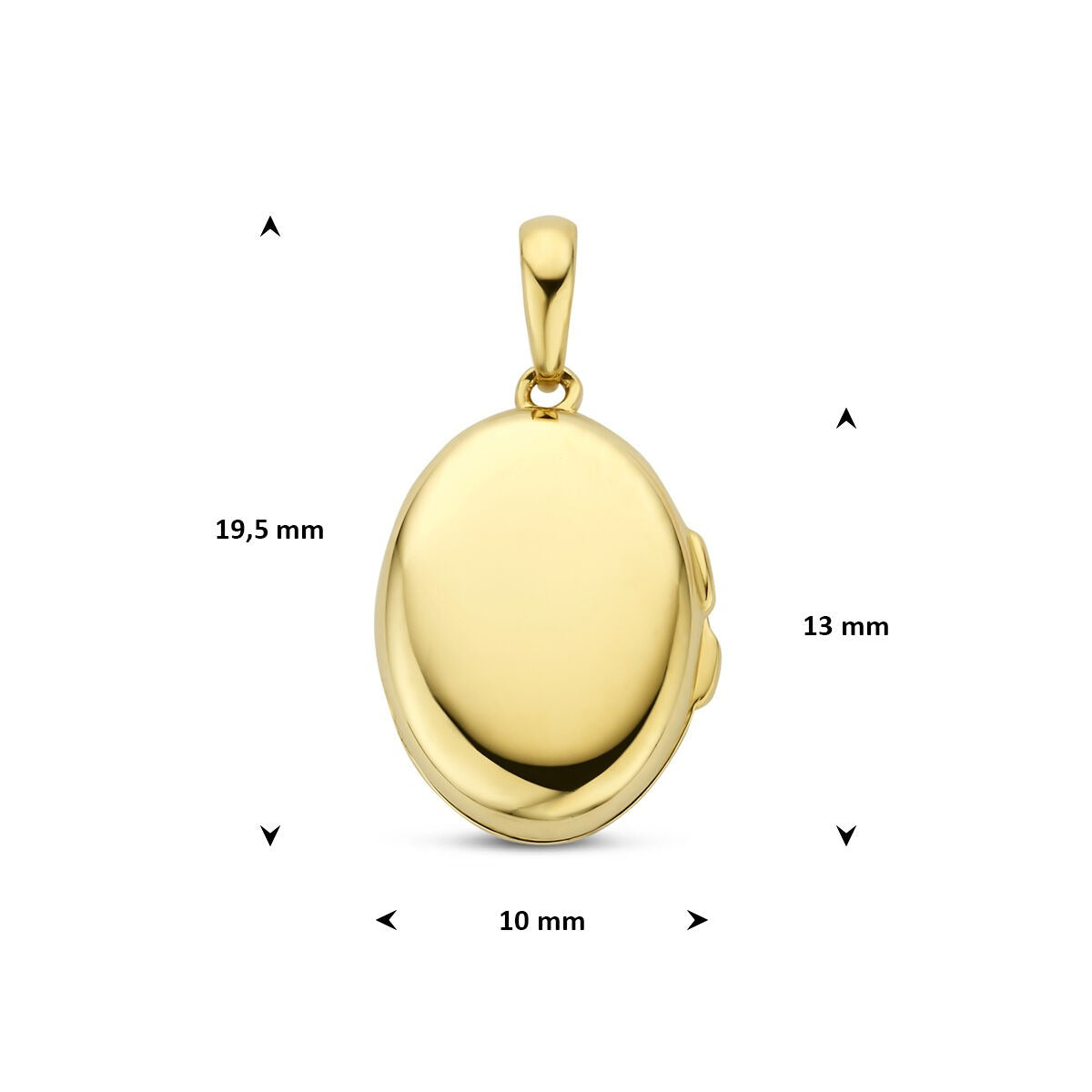 14k Gelbgold Medaillon Oval