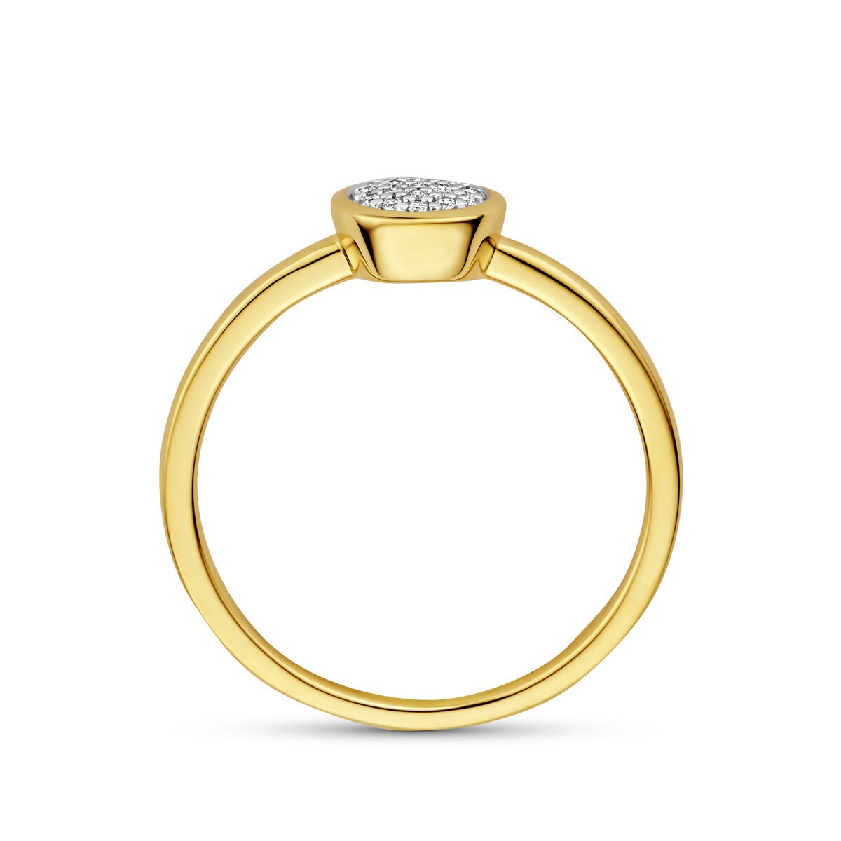 14k Gelbgoldring mit Diamant