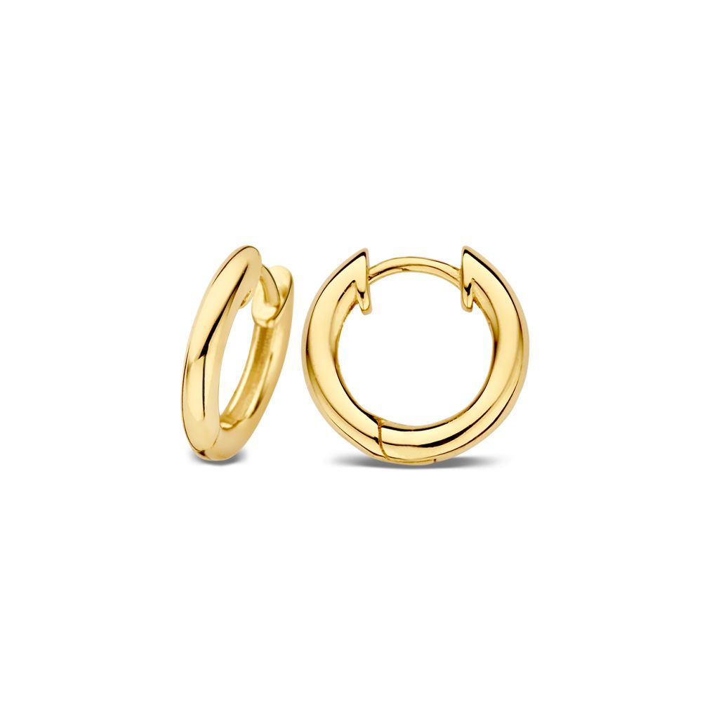 Gelbgoldene Creolen – 14 Karat Gold | Van der Kooij