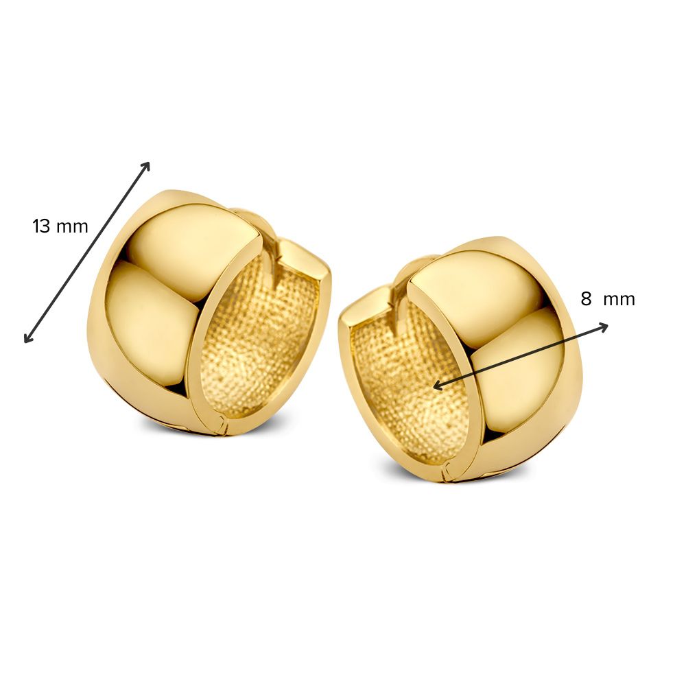 Breite 14K Gelbgold Ohrringe – Luxuriöse und stilvolle Statements