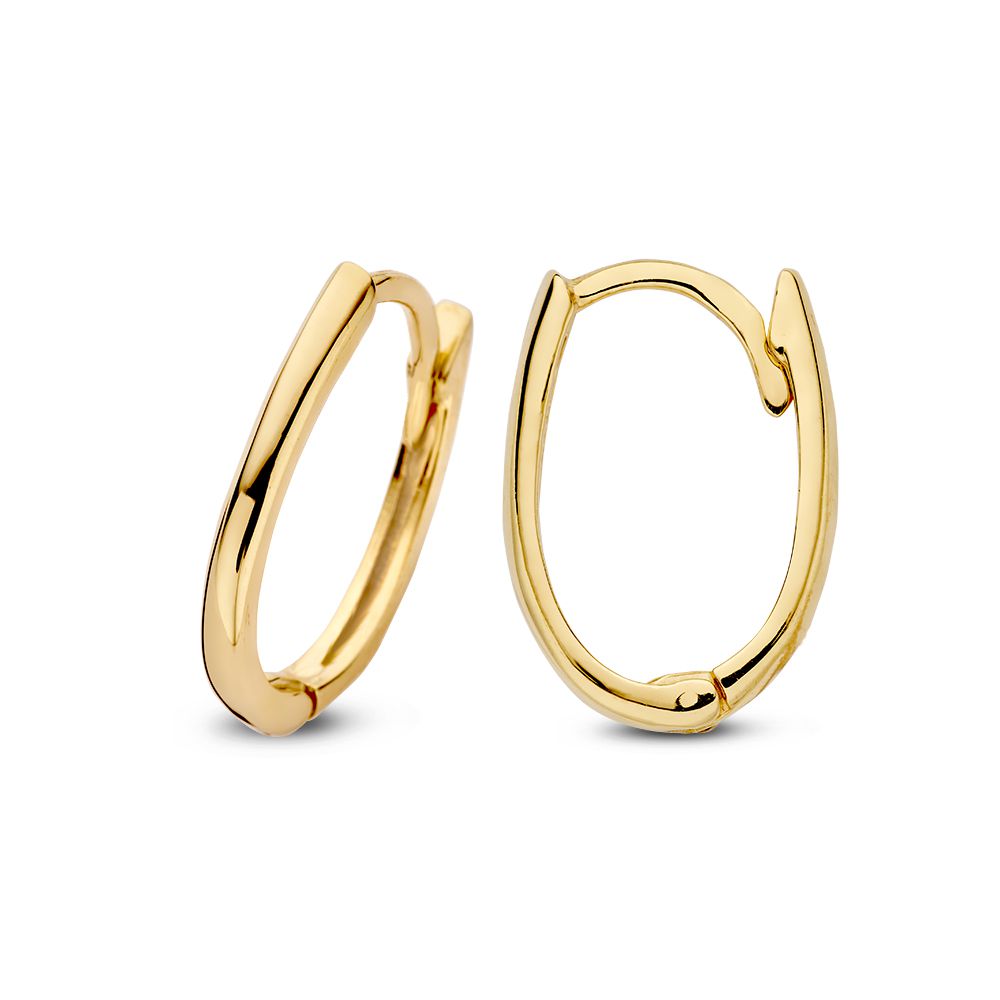Elegante ovale Gelbgold-Ohrringe – dezente Raffinesse