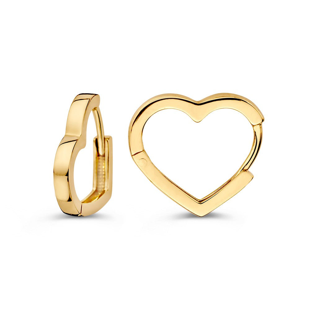 Gelbgoldene Herzohrringe – Ein Symbol für Liebe und Eleganz