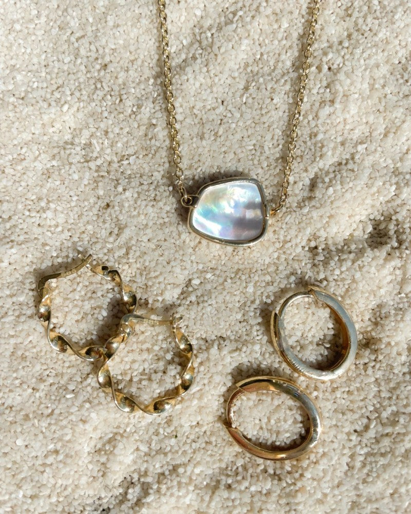 Ohrringe Gelbgold Oval – 14 Karat Gold | Van der Kooij