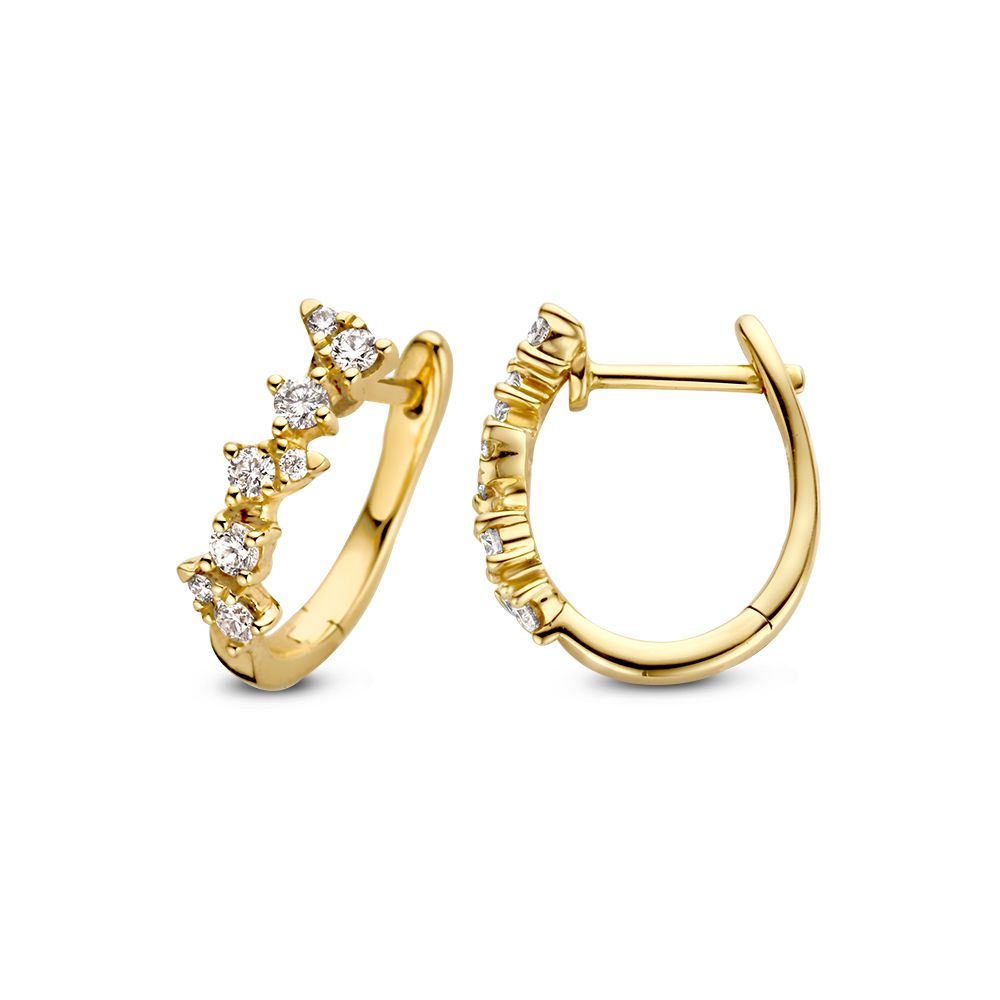 Gelbgold-Ohrringe mit Diamant: Raffinierte Eleganz und strahlender Luxus 0,32 ct.