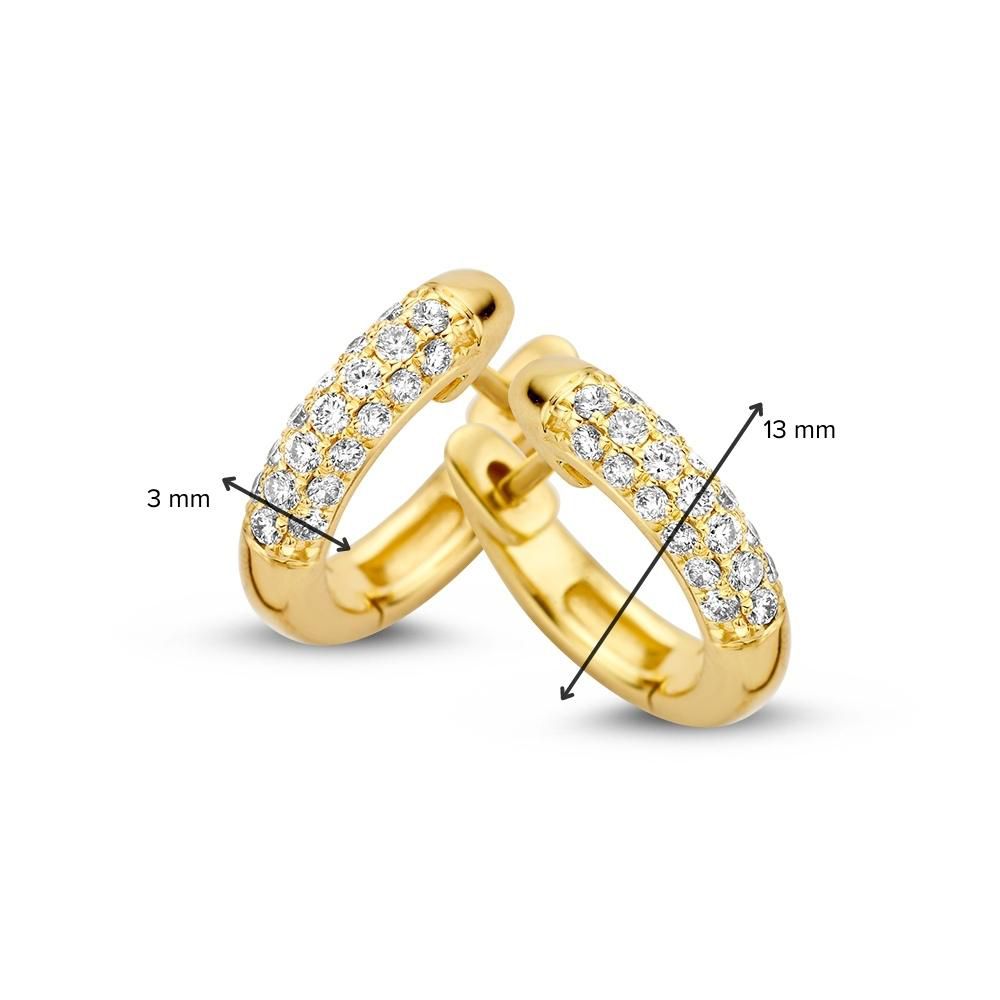 Gelbgold-Ohrringe mit Diamant: Zeitlose Eleganz und Brillanz 0,32 ct.