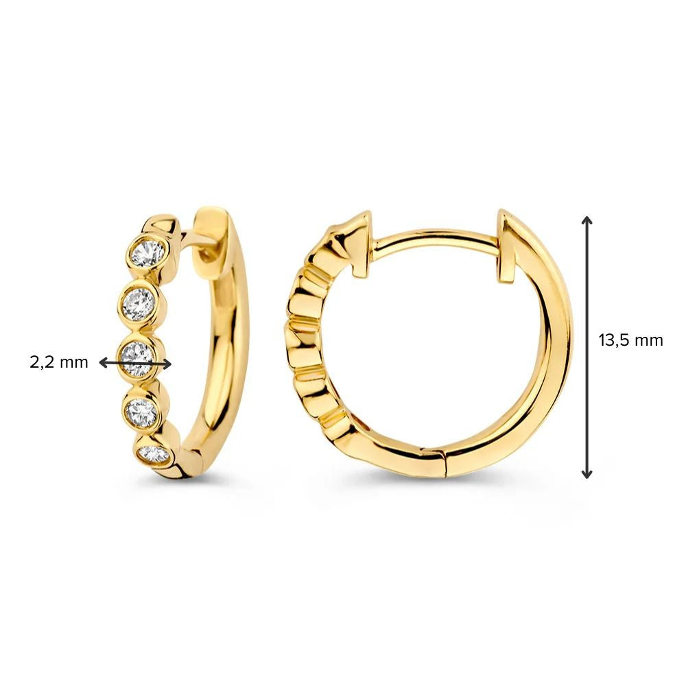 Ohrringe Luna 0,20 Karat Gelbgold