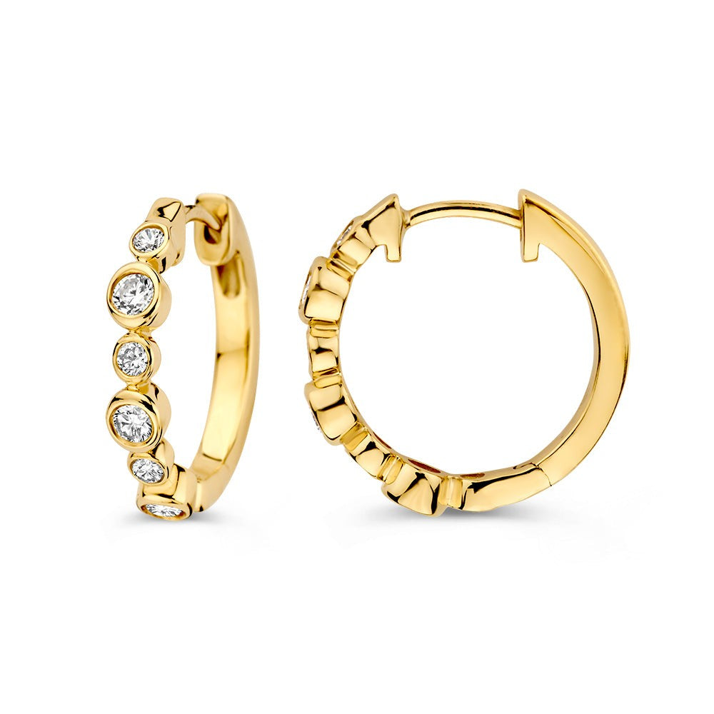 Ohrringe Luna 0,40 Karat Gelbgold