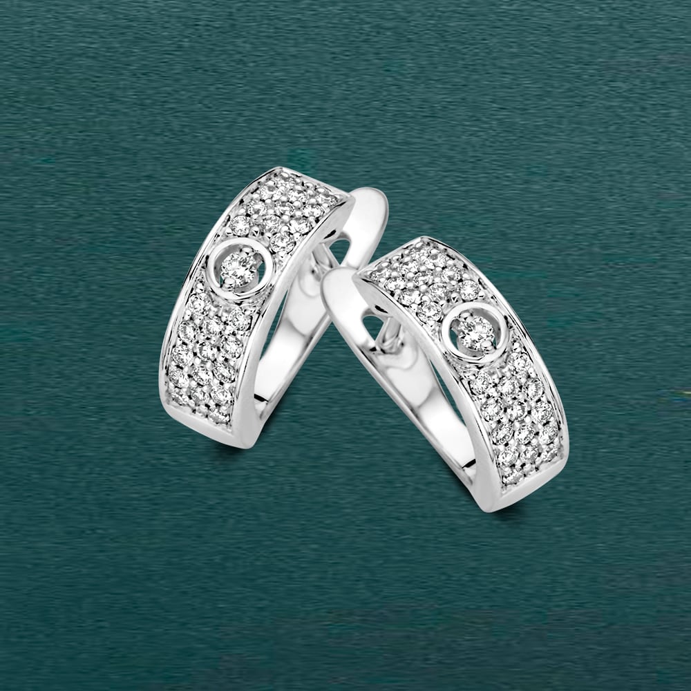 Weißgold-Ohrringe mit Diamanten – Subtiler Luxus in jedem Funkeln 0,22 ct.