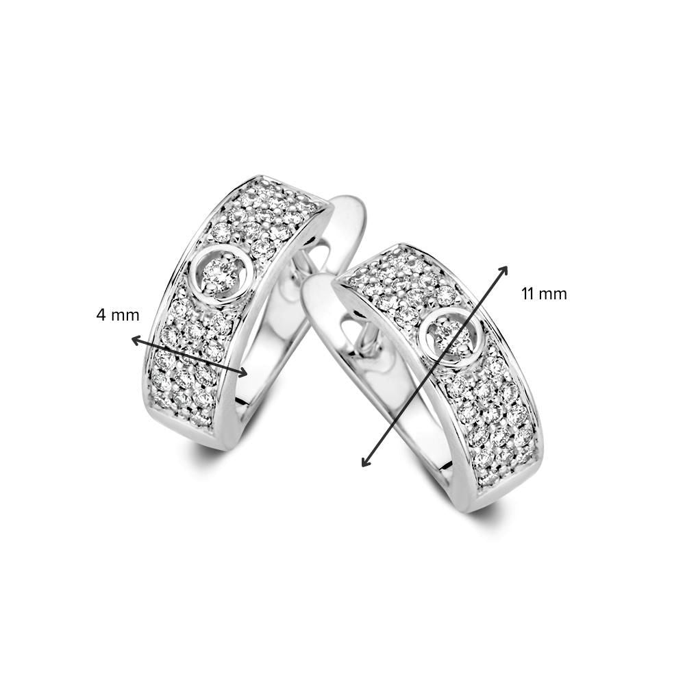 Weißgold-Ohrringe mit Diamanten – Subtiler Luxus in jedem Funkeln 0,22 ct.