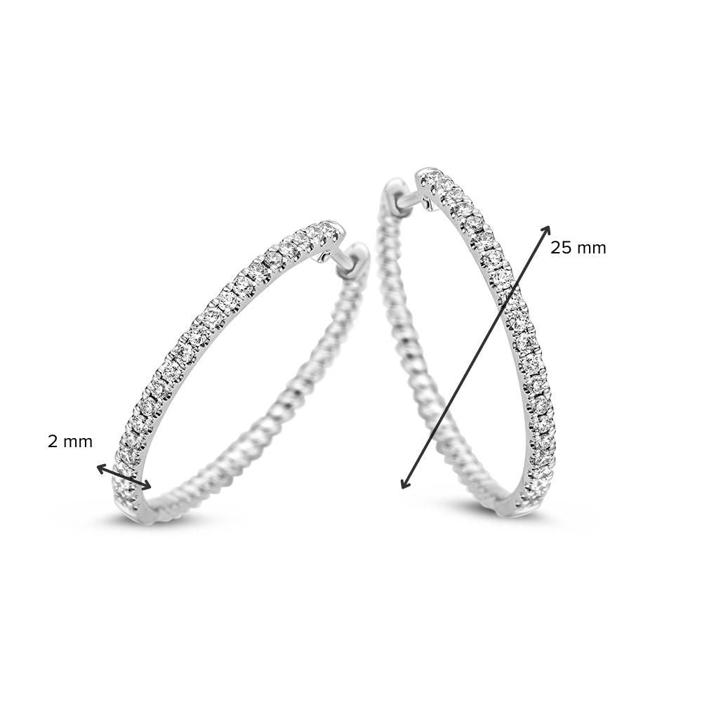 Ohrringe aus Weißgold mit 0,48 ct Diamanten – 14 Karat 0,48 ct.