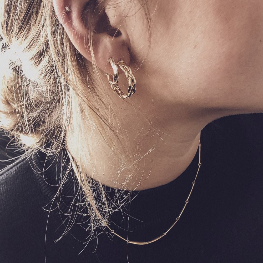 Gelbgold Ohrstecker 14K 10mm – Dezenter Luxus