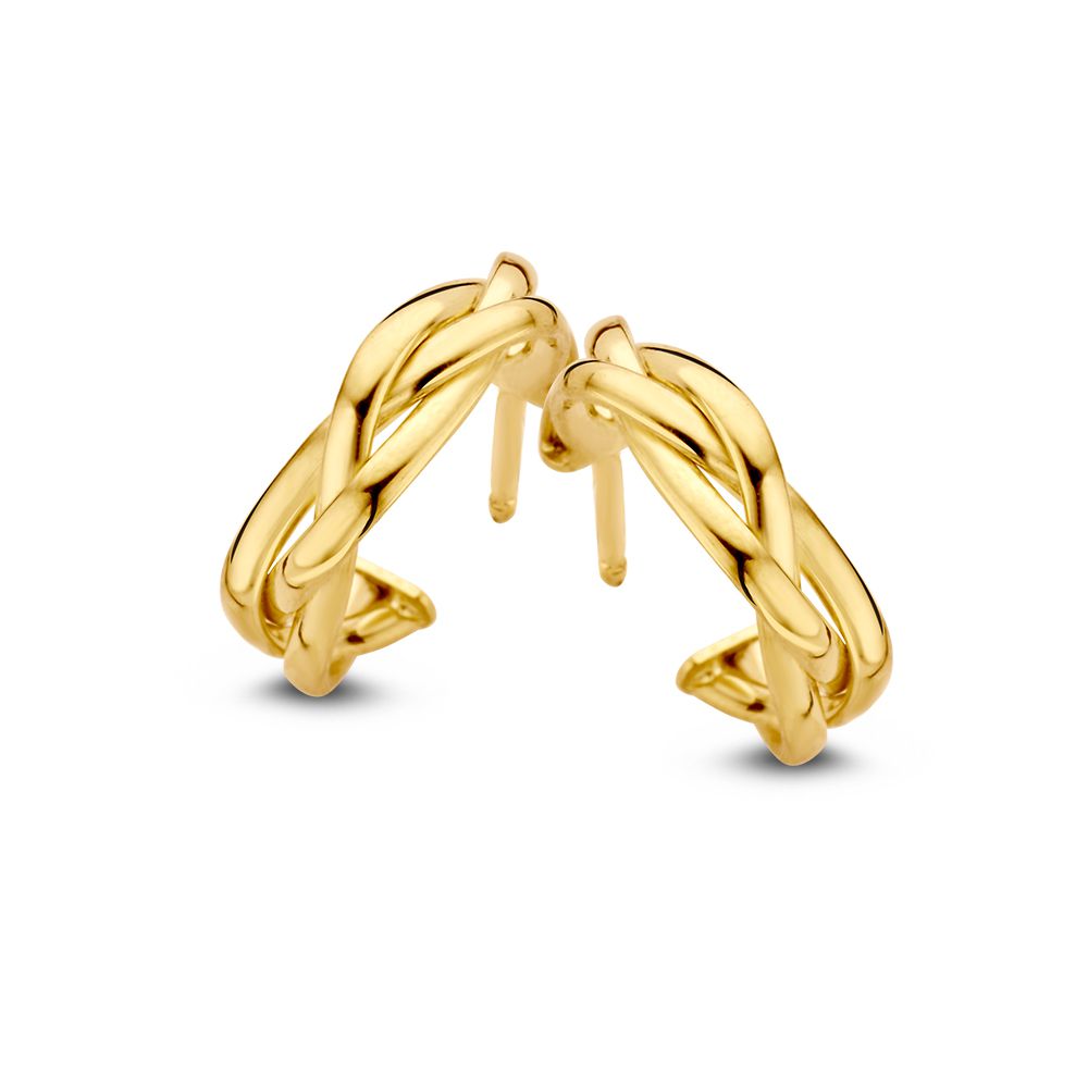 Tijdloze 14-Karaat Bicolor Gouden Armband voor Dames – Geel/Wit – 19 cm