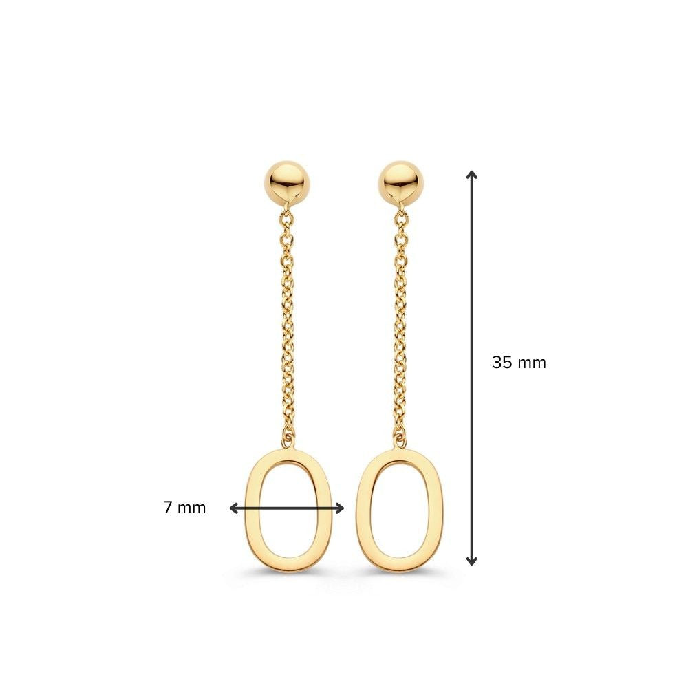 Lange Gelbgold-Ohrhänger – 14 Karat Gold, elegant & zeitlos