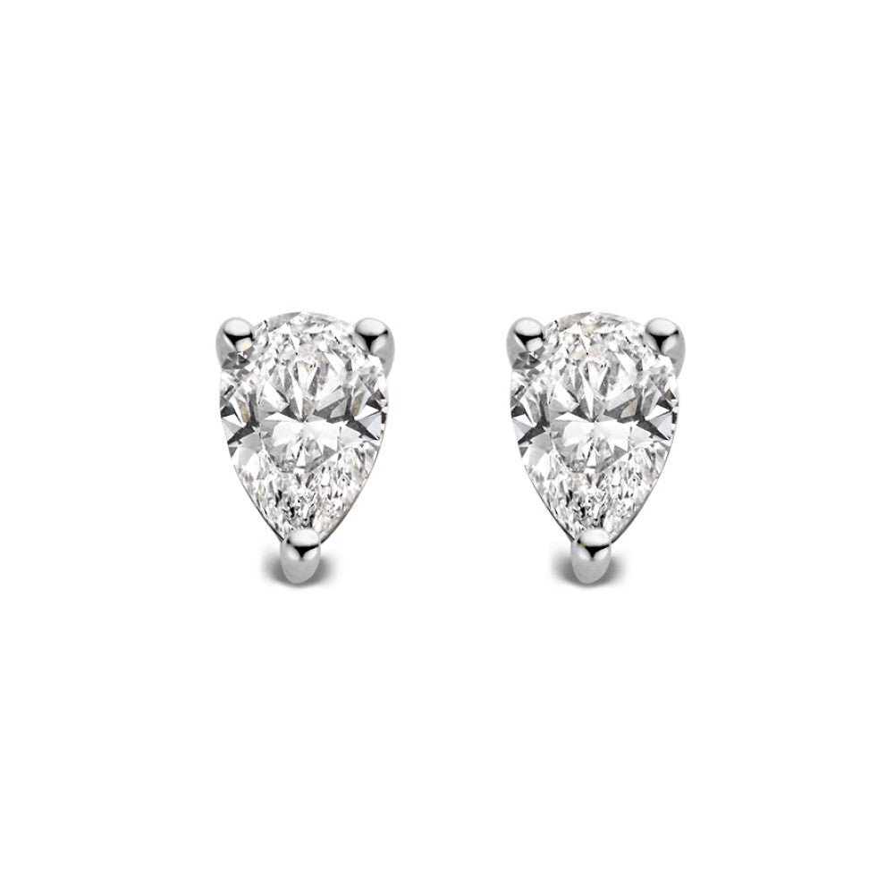Ohrringe Ava mit 0,50 ct, aus Weißgold, in Tropfenform mit funkelnden Diamanten