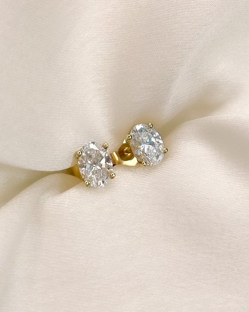 Ohrstecker Franky 1,00 ct. Gelbgold