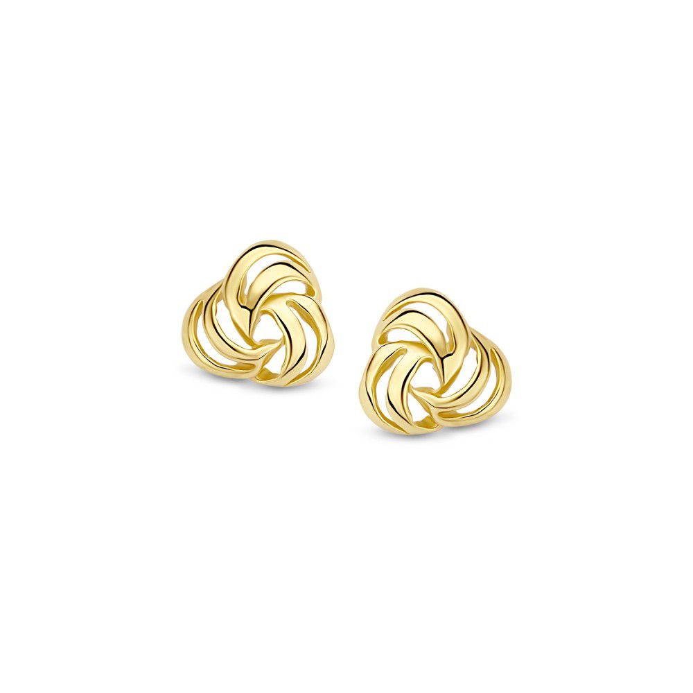 Geelgouden Oorstekers 14K - 7.3mm, Minimalistisch Design