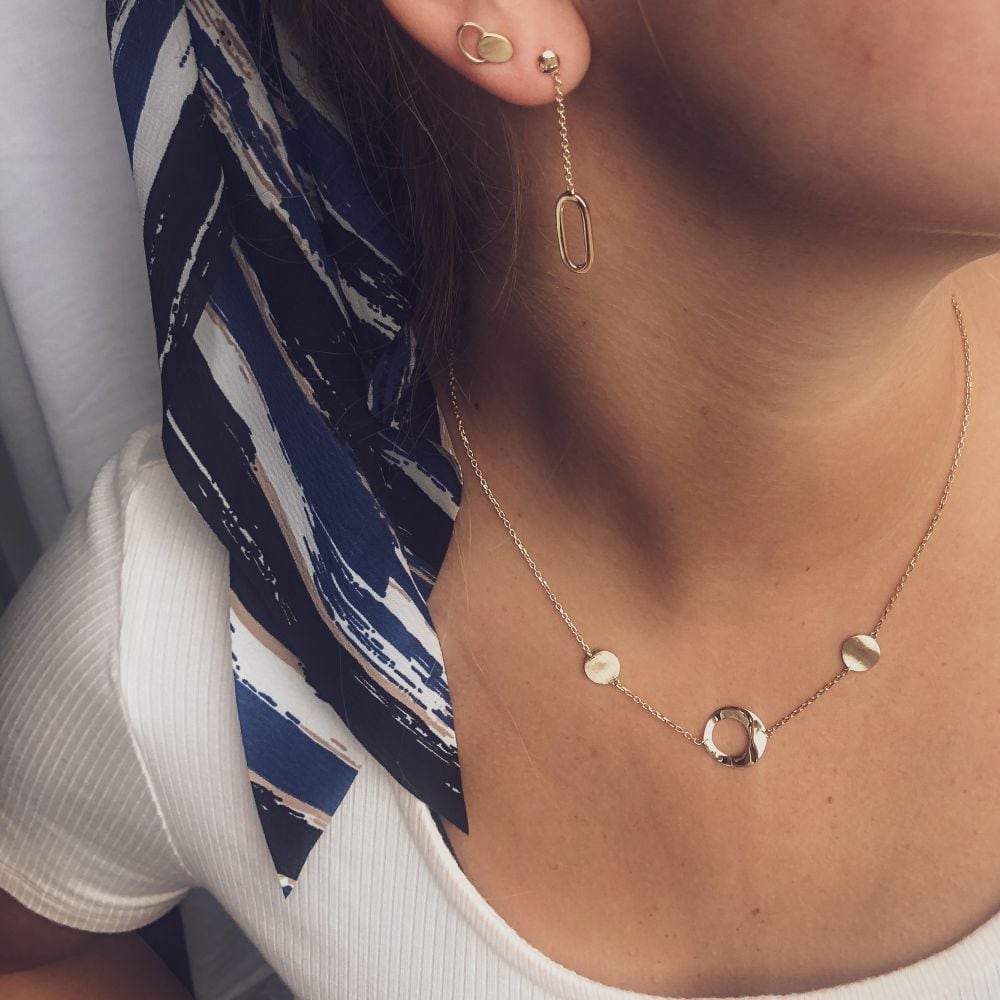 Gelbgold Ohrstecker 14K 10mm – Feine minimalistische Eleganz