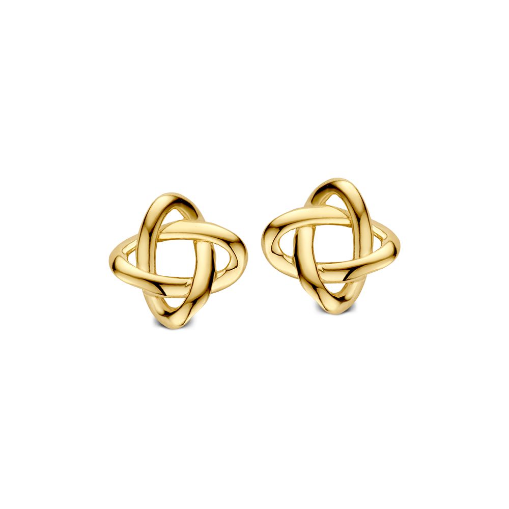 Ohrstecker aus 14K Gelbgold im geflochtenen Design