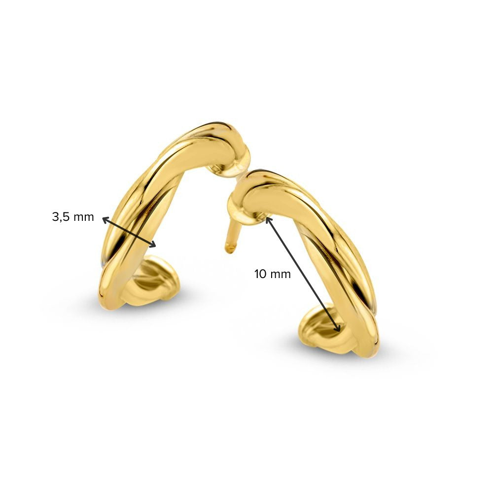 Gelbgold Ohrstecker 14K 10mm – Dezenter Luxus