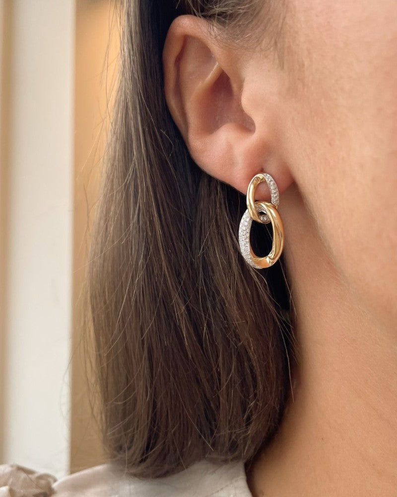 Luxuriöse Gelbgold-Ohrringe mit Diamanten – Eleganz und Glanz in Einem