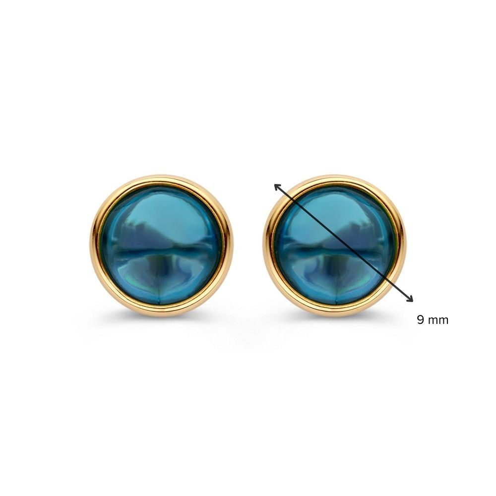 Gelbgold-Ohrstecker mit Topas – Elegante Ohrringe für Damen