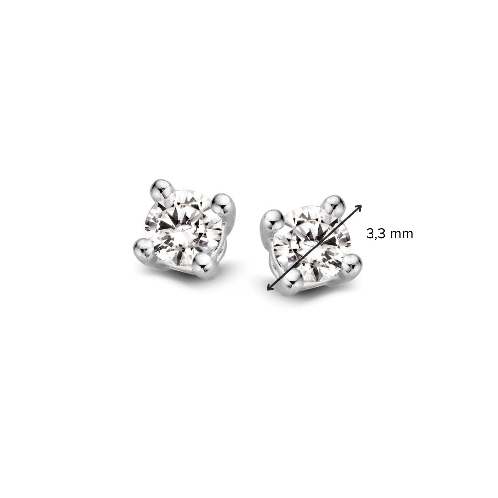 Ohrstecker aus 14 Karat Weißgold mit 2x 0,16ct Brillanten