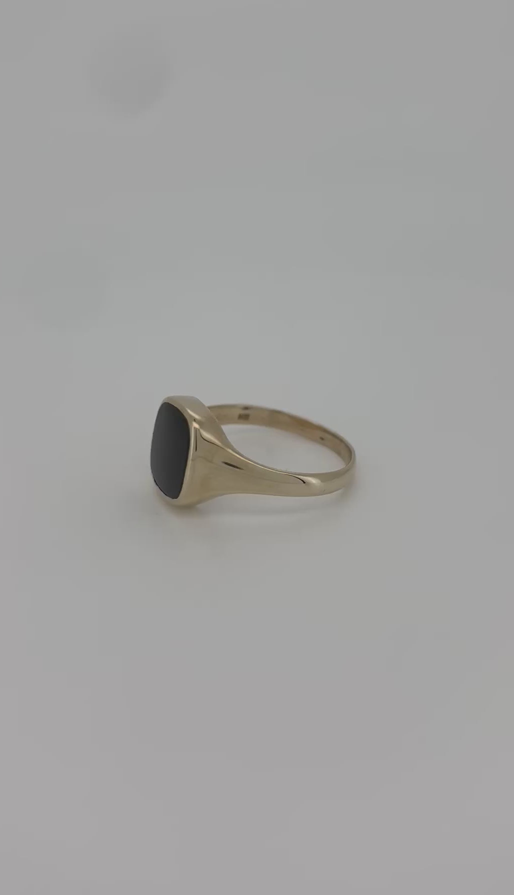 Vintage Goldring 14K quadratischer Onyx 6,9g