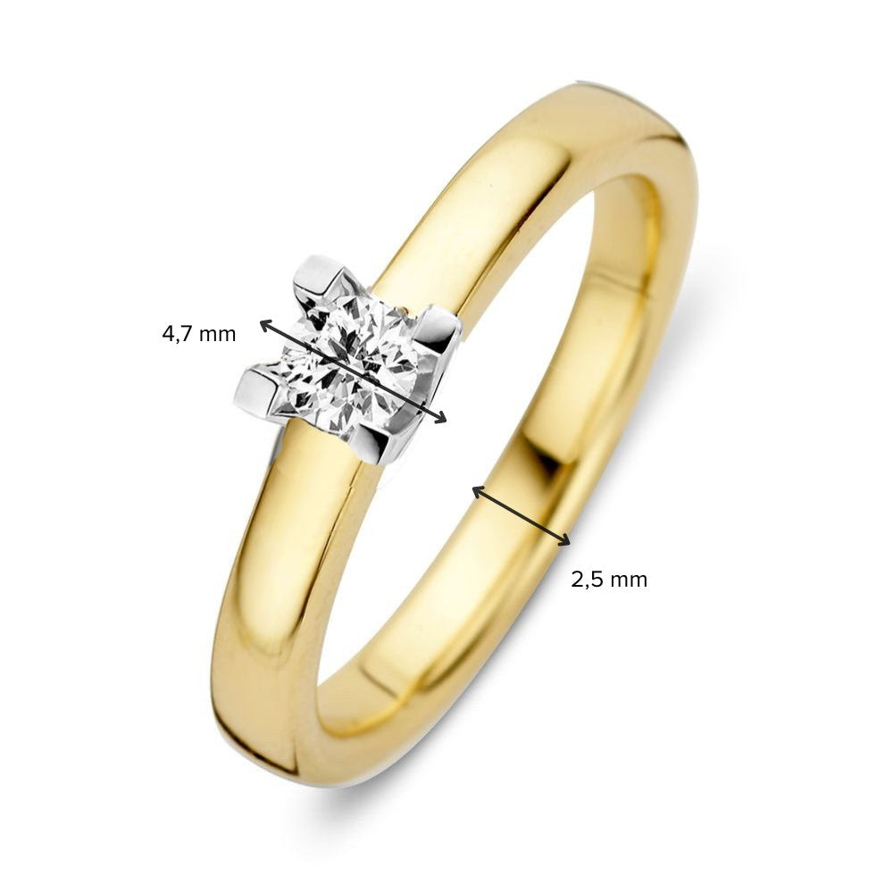 Ring bicolor Brillant 0,19 ct.