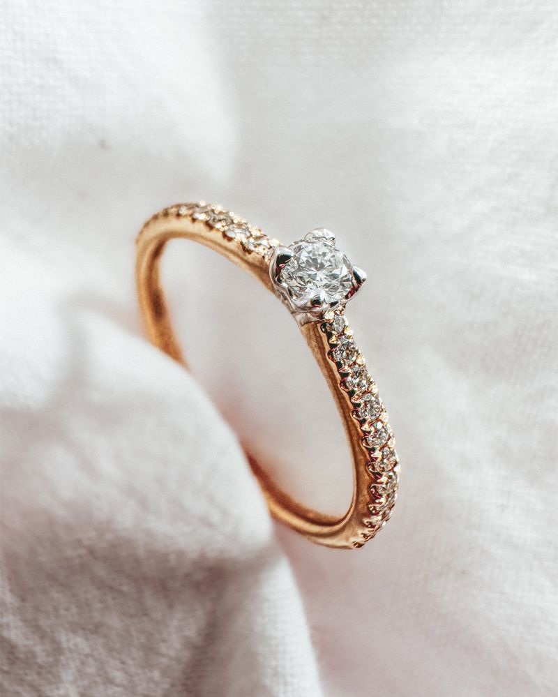 Eleganter Weißgold Solitärring mit Diamanten – 0,25 Karat