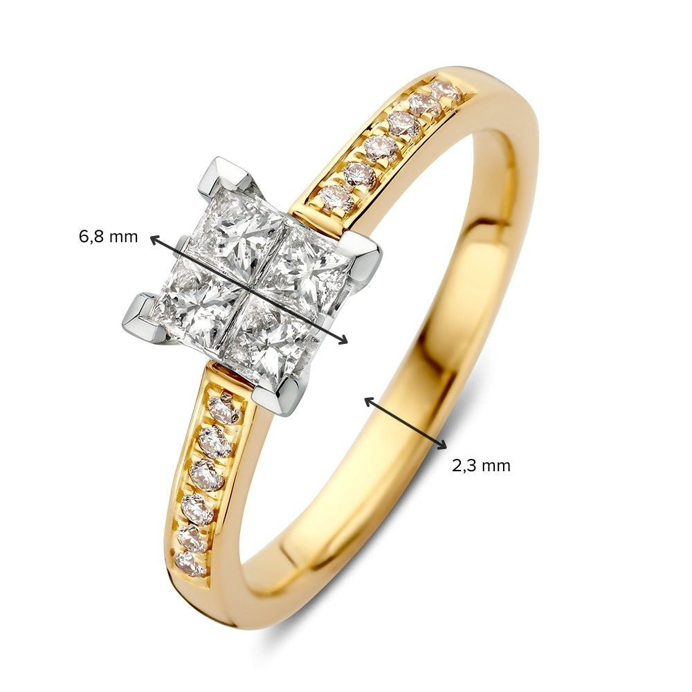 Ring Bicolor Brillant 0,50 ct.