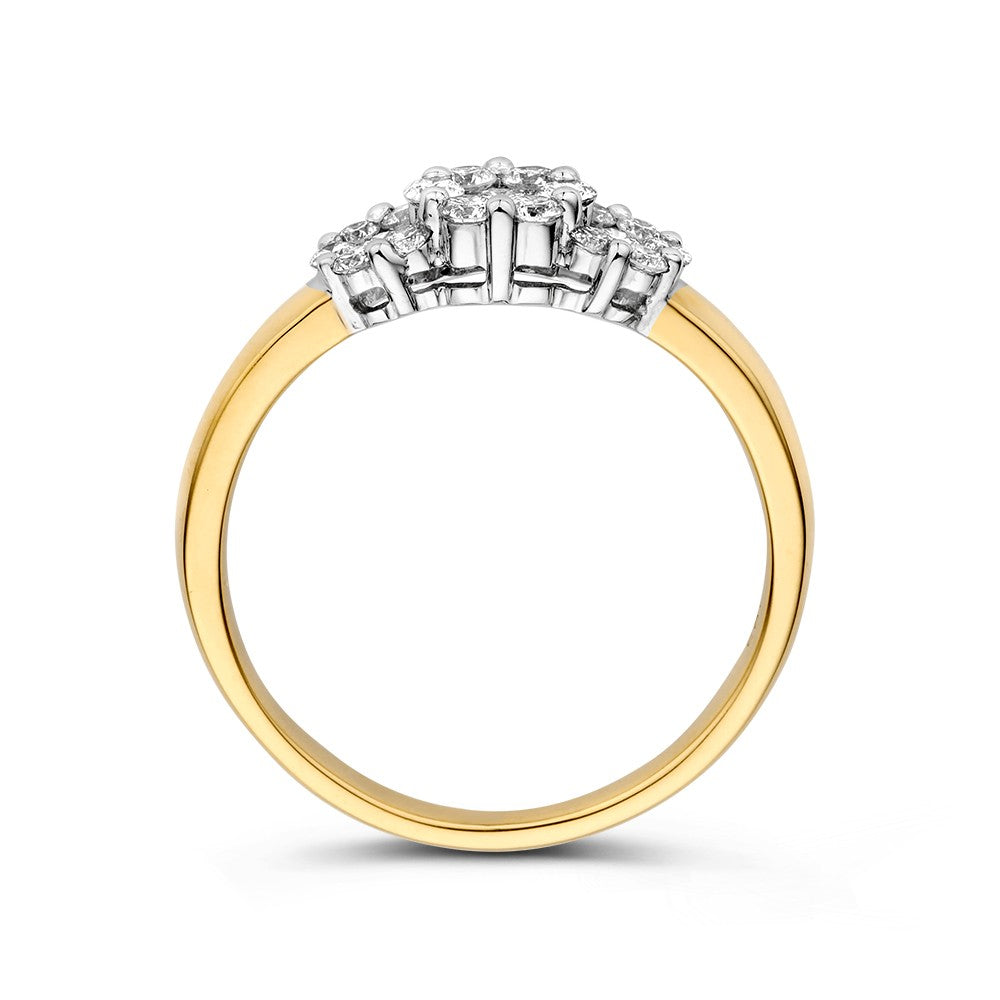 Bicolor-Ring Brillant 0,52 kt.
