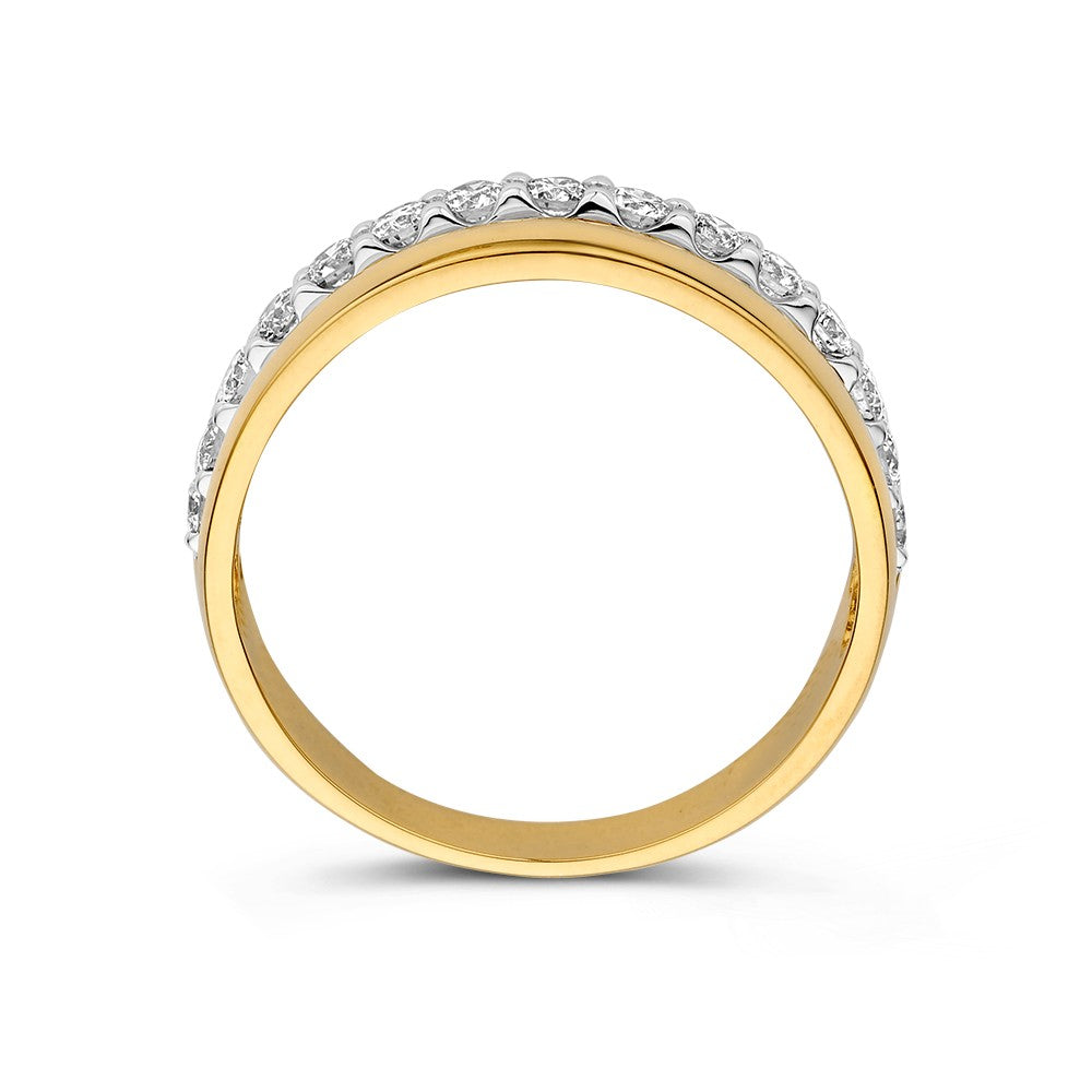 Bicolor-Brillantring 0,58 kt.
