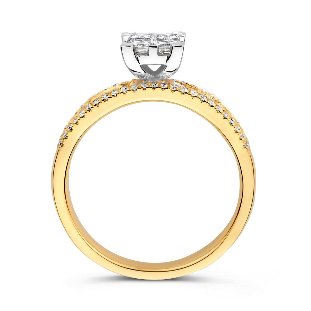 Ring Bicolor Brillant 0.94 ct.