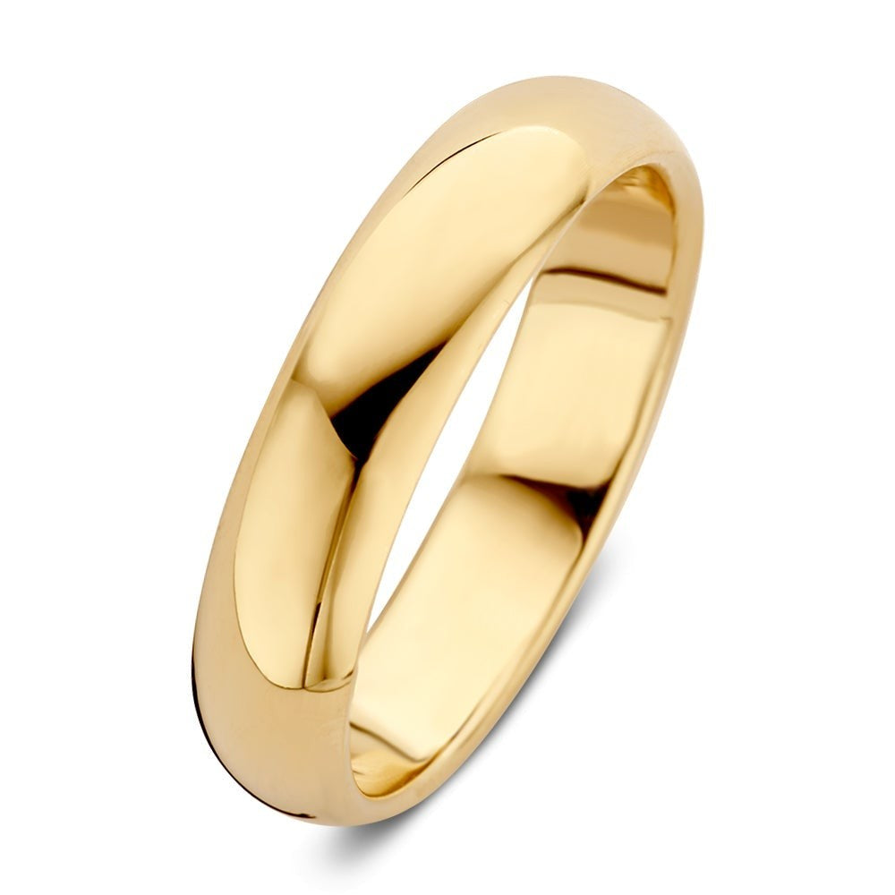 Ring aus 5 mm massivem Gelbgold mit glänzender Oberfläche