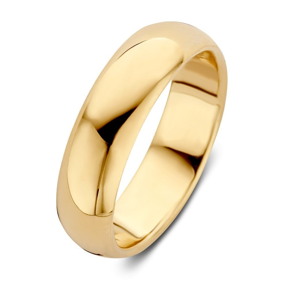 Ring aus 6 mm gelbgold mit glänzender, glatter Oberfläche