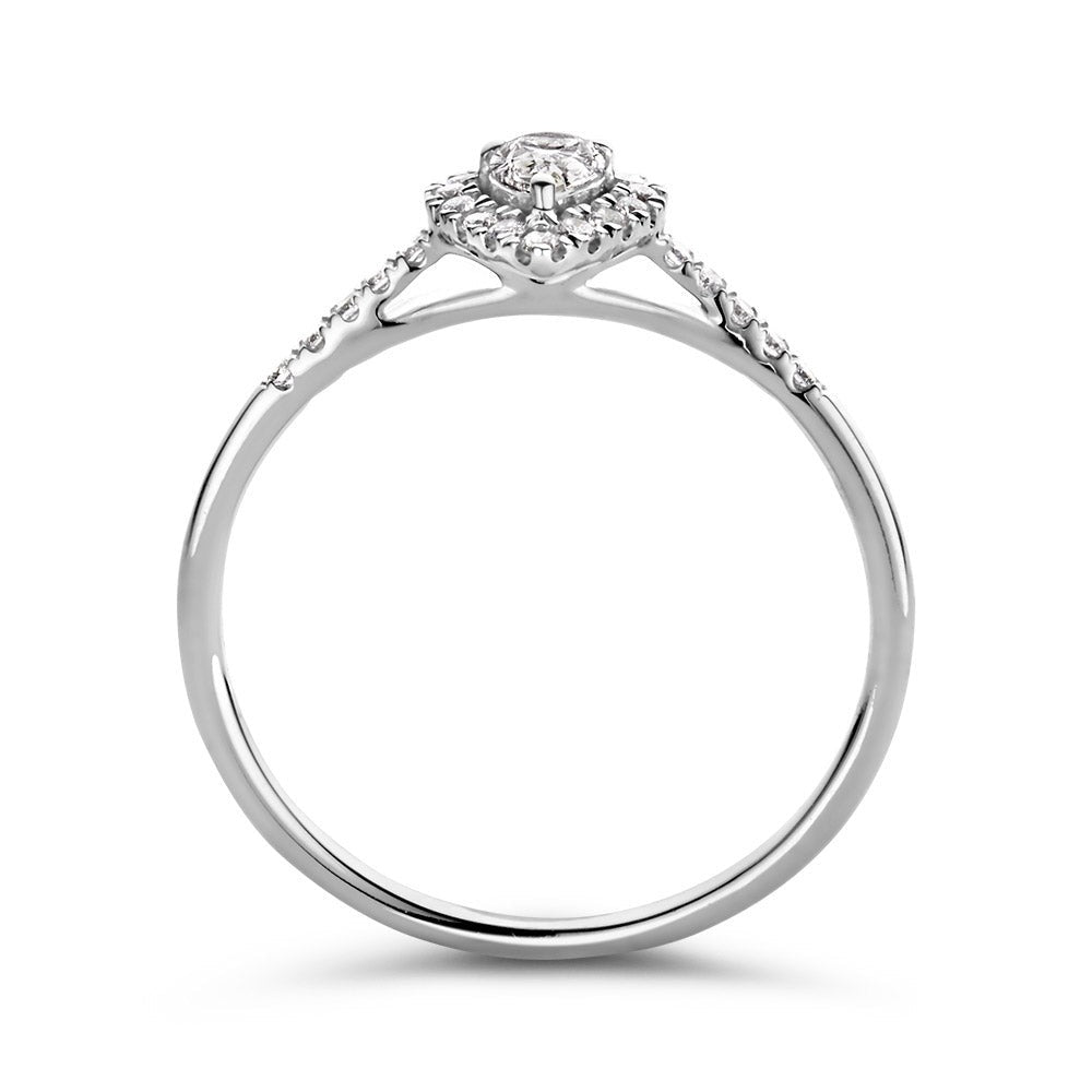 Ring Elin royal 0,30 Karat Weißgold