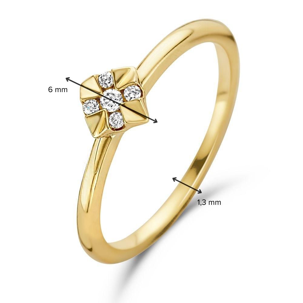 Ring Gelb Brillant 0,05 kt.