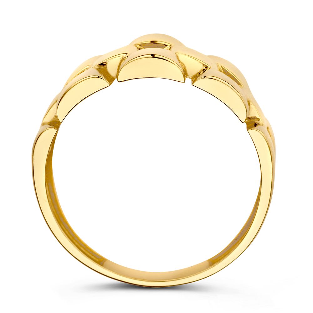 Gelbgoldring mit Rolex-Gliedern – 14 Karat Gold | Van der Kooij