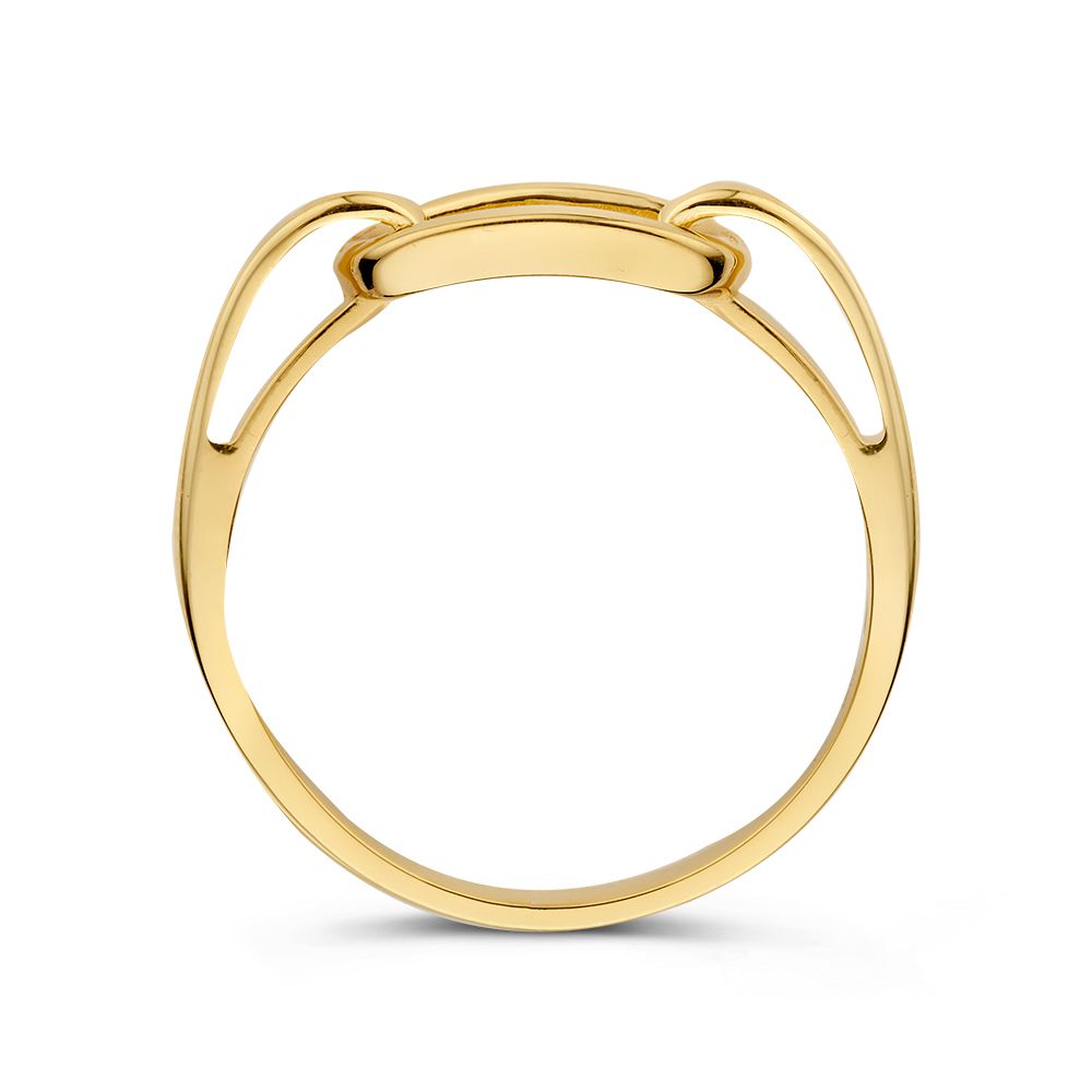 Gelbgoldring mit verbundenen Gliedern – Elegant und Zeitlos
