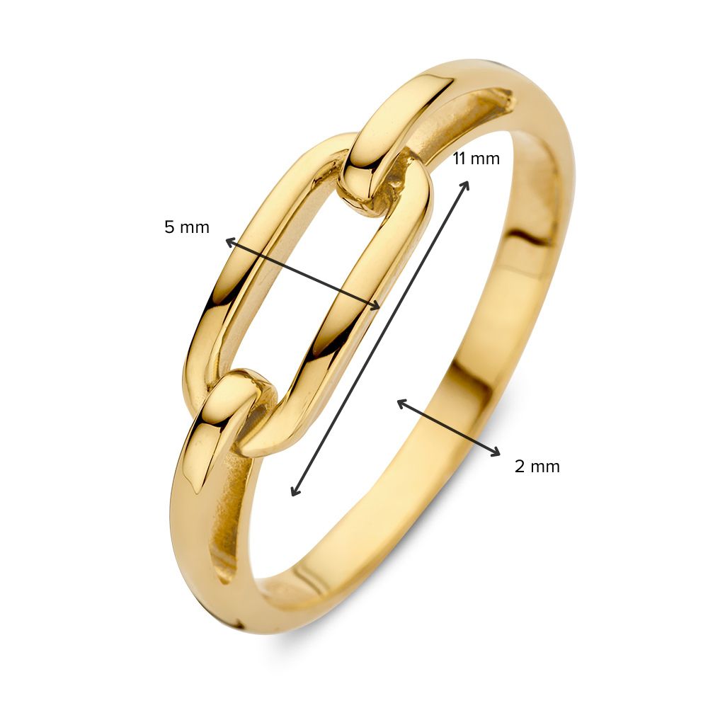 Gelbgoldring mit verbundenen Gliedern – Elegant und Zeitlos