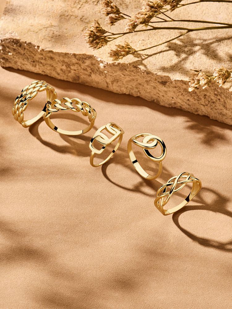 Gelbgold Schakelring – 14 Karat Gelbgold – Elegant und Zeitlos – Van der Kooij