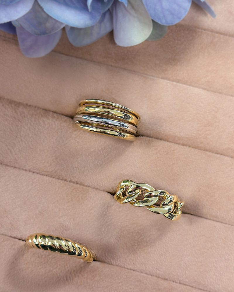 Gelbgold Croissant Ring | 14 Karat Gold | Van der Kooij