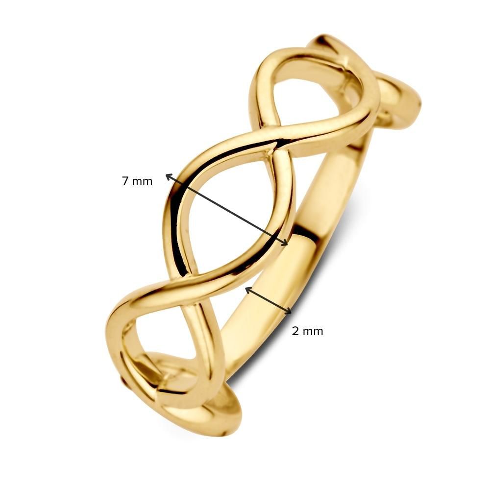 Gelbgold-Damenring aus 14 Karat Gold – Geradliniger und zeitloser Stil