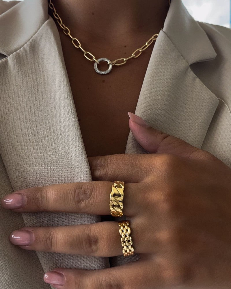 Gelbgold Schakelring – 14 Karat Gelbgold – Elegant und Zeitlos – Van der Kooij