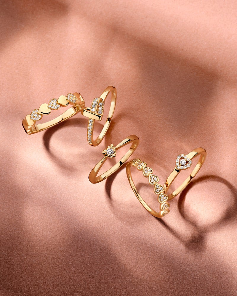 Gelbgoldring mit Diamanten – Subtile Eleganz0,09 ct.