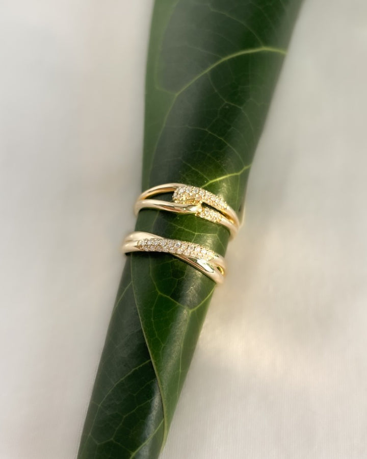 Ring geelgoud briljant 0.14 crt.