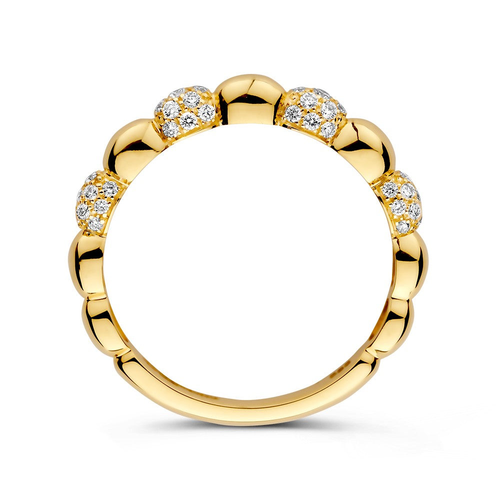 Raffinierter Gelbgoldring mit 0,27 Karat Brillant – Zeitloses Design in 14 Karat Gold