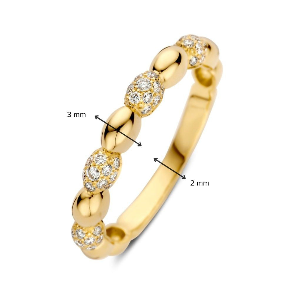 Raffinierter Gelbgoldring mit 0,27 Karat Brillant – Zeitloses Design in 14 Karat Gold