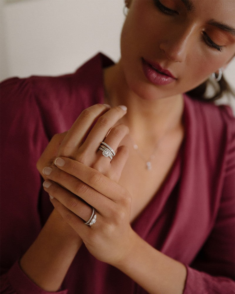 Ring Ivy Royal 1,00 Karat Weißgold