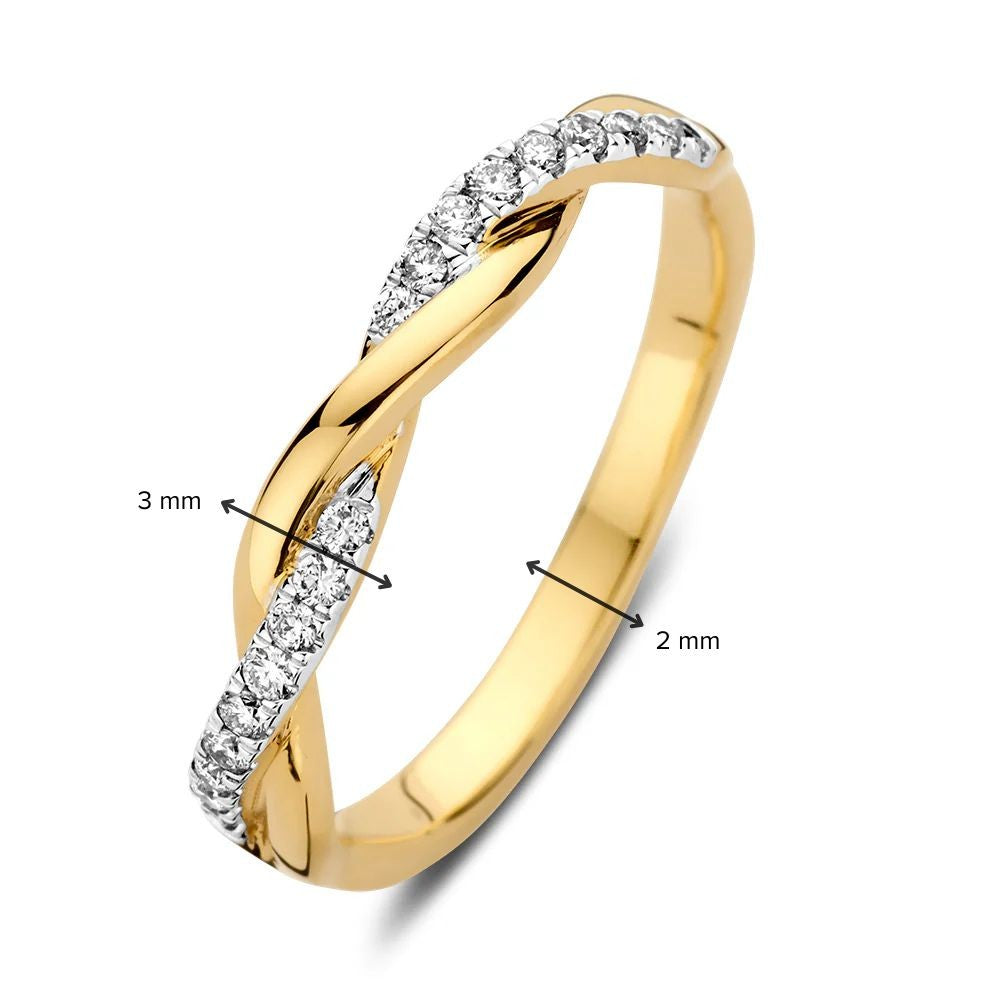 Ring Jackie 0,15 kt. Gelbgold